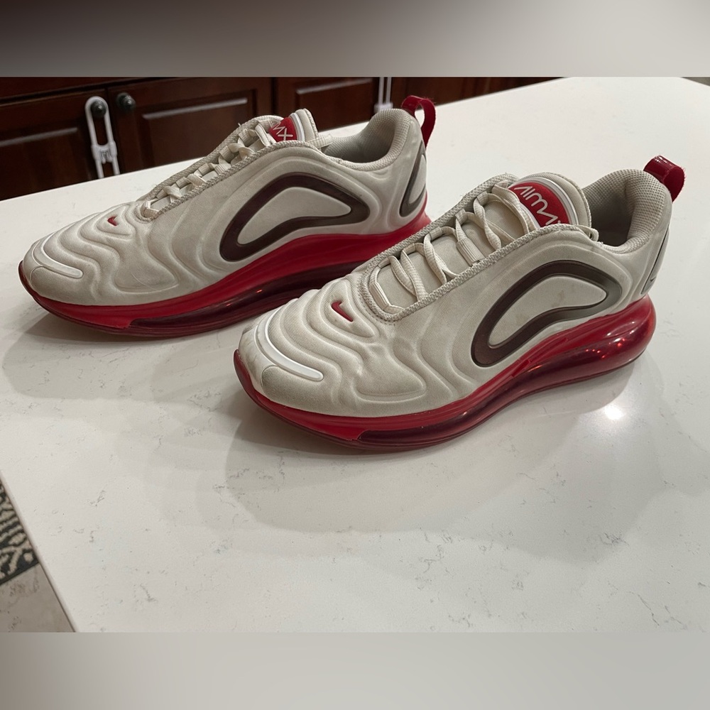 Size 8.5 - Nike Air Max 720 White Red Women’s athletic shoes